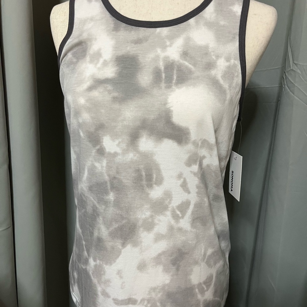Sonoma Gray Tie-Dye Top 14/16